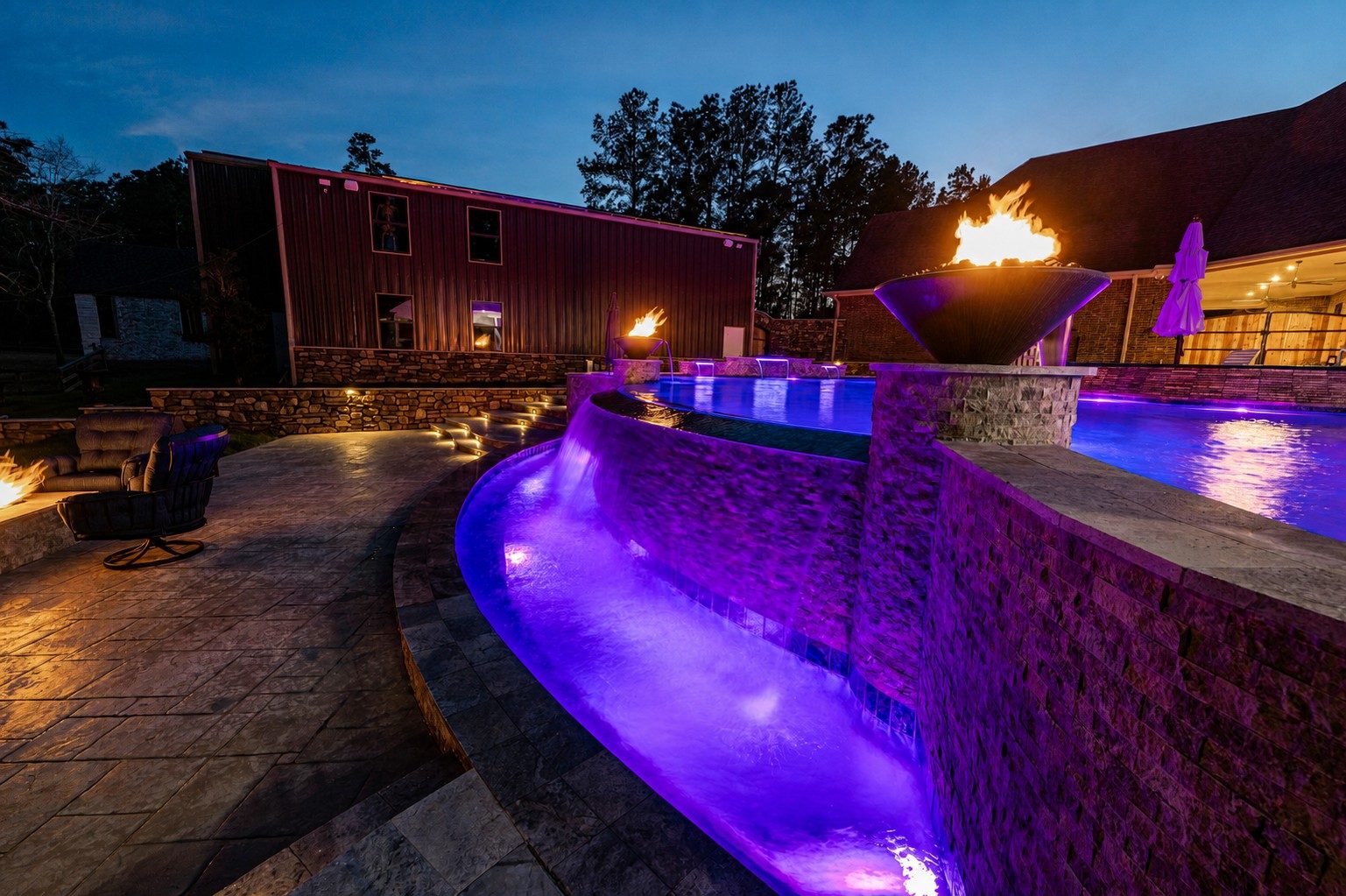 Fire Features & Outdoor Gathering Spaces — Reef Pools and Spas project photography